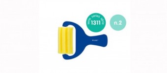 Rodillo de esponja con rayas horizontales 1311, 70 mm