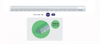 regla triangular de 15 cm,