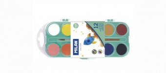 Set de 12 pastillas de acuarela opacas