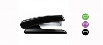 Grapadora de pl&aacute;stico negro, cuerpo de pl&aacute;stico 