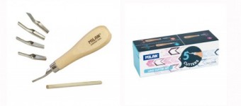 Juego de cortadores de lino con 5 cuchillas para tallar