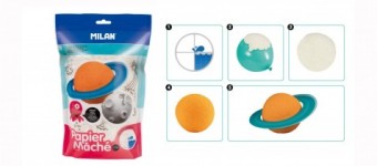 Bolsa 200 g de polvo de papel mach&eacute; blanco