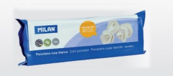 Porcelana fr&iacute;a rusa seca al aire blanca 500 g