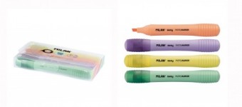 Estuches con 4 resaltadores SWAY Pastel