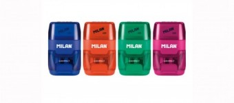 Goma de borrar y sacapuntas doble